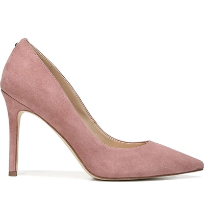 Shop Sam Edelman Hazel Pointy Toe Pump In Dusty Rose Suede