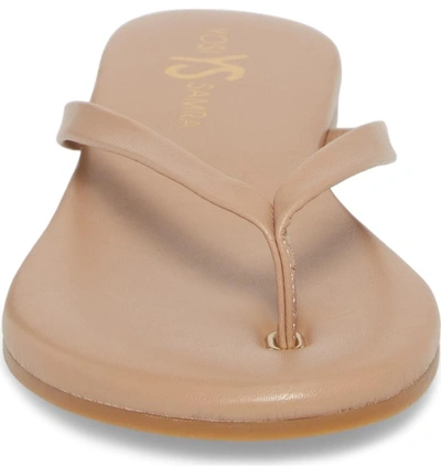 Shop Yosi Samra Rivington Flip Flop In Latte Leather