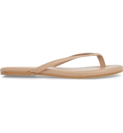 Shop Yosi Samra Rivington Flip Flop In Latte Leather