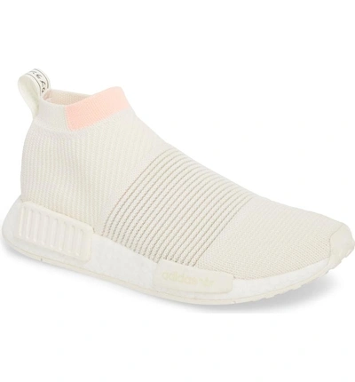 Shop Adidas Originals Nmd Cs1 Primeknit Sneaker In Cloud White/ Clear Orange