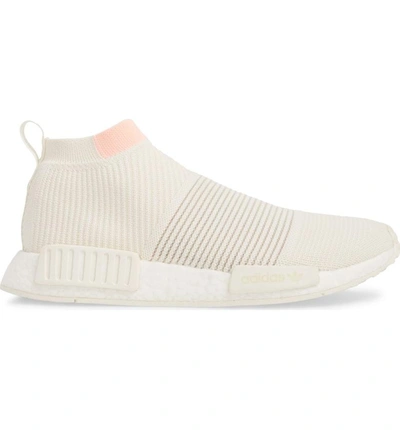 Shop Adidas Originals Nmd Cs1 Primeknit Sneaker In Cloud White/ Clear Orange