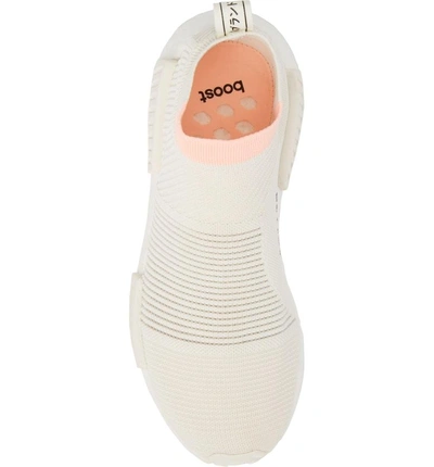 Shop Adidas Originals Nmd Cs1 Primeknit Sneaker In Cloud White/ Clear Orange