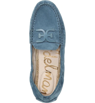 Shop Sam Edelman Farrell Moccasin Loafer In Denim Blue Suede