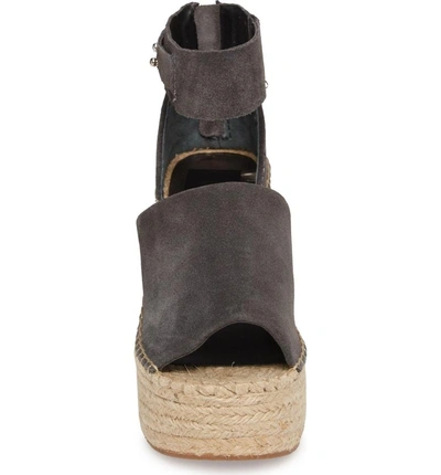 Shop Dolce Vita Straw Wedge Espadrille Sandal In Anthracite