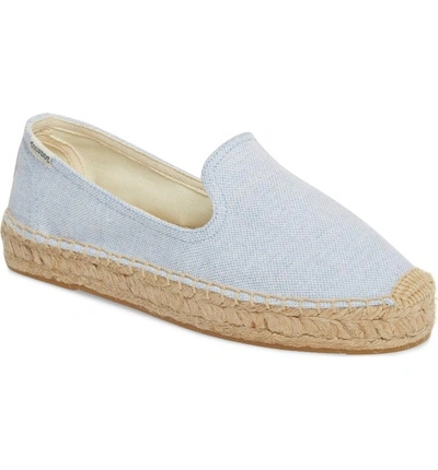 Shop Soludos Platform Espadrille Flat In Sky Blue