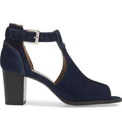 Shop Jack Rogers Cameron Block Heel Sandal In Midnight Suede