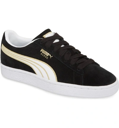 Shop Puma Varsity Stripe Sneaker In  Black/  White