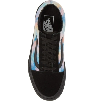 Shop Vans Old Skool Platform Sneaker In Velvet Tie-dye Multi/ Black