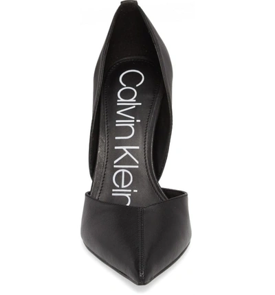 Shop Calvin Klein Marybeth D'orsay Pump In Black Leather