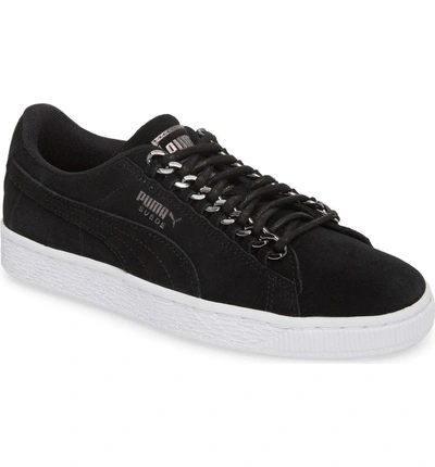Puma Women's Classic X Chain Suede Lace Up Sneakers In Black | ModeSens