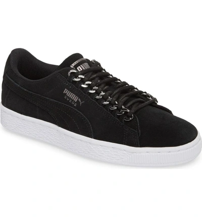 Shop Puma Classic X Chain Sneaker In  Black/ Aged Silver