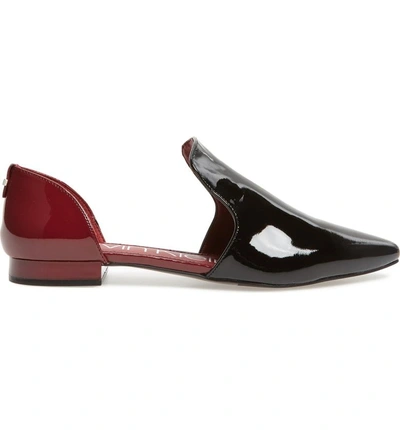 Shop Calvin Klein Edona Loafer Flat In Black/ Red Rock Patent