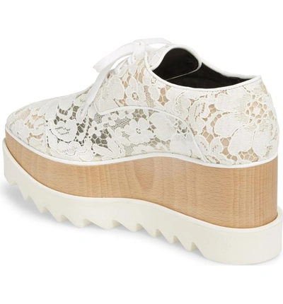 Shop Stella Mccartney Elyse Lace Oxford In White Lace