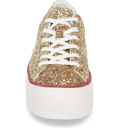Shop Converse X Chiara Ferragni One Star Glitter Platform Sneaker In Gold