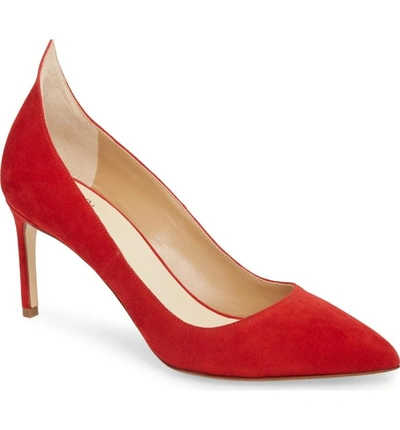 Shop Francesco Russo Flame Pointy Toe Pump In Red