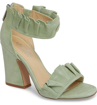 Shop Charles By Charles David Haley Ruffle Sandal In Mint Suede