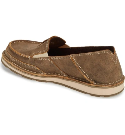 Shop Ariat Cruiser Slip-on Loafer In Brown Bomber Leather