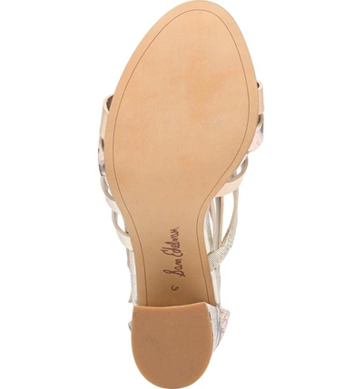 Shop Sam Edelman Yema Block Heel Sandal In Natural/ Pink/ Jute