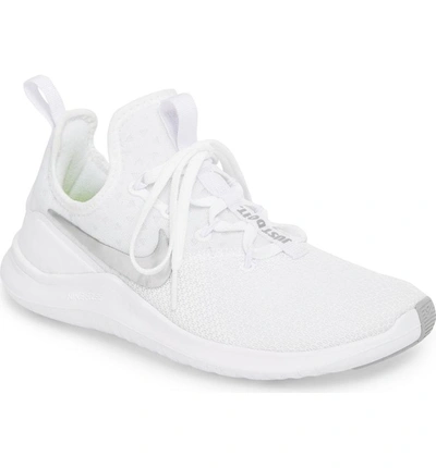 Shop Nike Free Tr8 Training Shoe In White/ Metallic Silver/ White