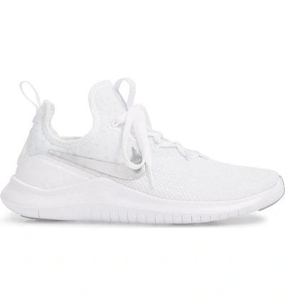 Shop Nike Free Tr8 Training Shoe In White/ Metallic Silver/ White