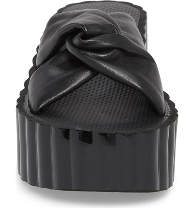 Shop Tory Burch Scallop Platform Slide Sandal In Perfect Black