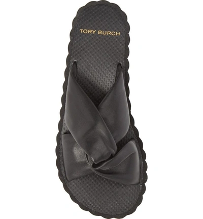 Shop Tory Burch Scallop Platform Slide Sandal In Perfect Black