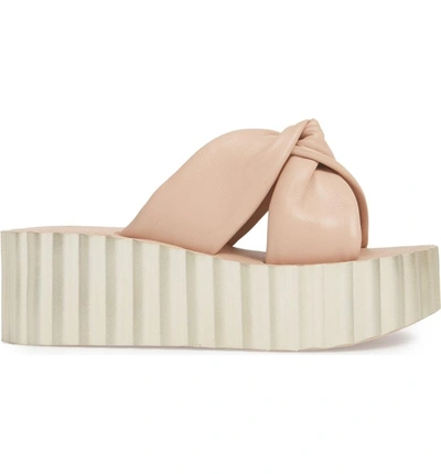 Shop Tory Burch Scallop Platform Slide Sandal In Goan Sand