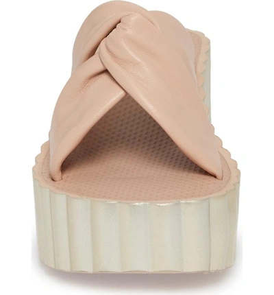 Shop Tory Burch Scallop Platform Slide Sandal In Goan Sand