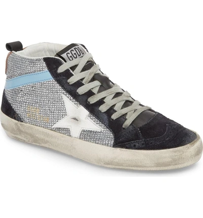 Shop Golden Goose Mid Star Lace-up Sneaker In Silver/ White