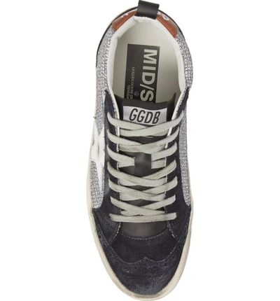 Shop Golden Goose Mid Star Lace-up Sneaker In Silver/ White