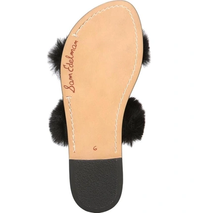 Shop Sam Edelman Griselda Faux Fur Slide Sandal In Black Faux Fur