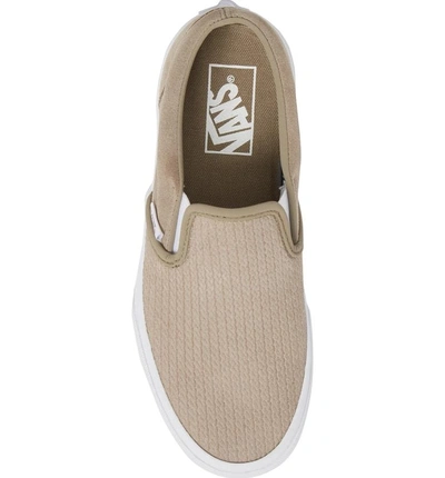 Shop Vans Classic Slip-on Sneaker In Desert Taupe/ Emboss Suede