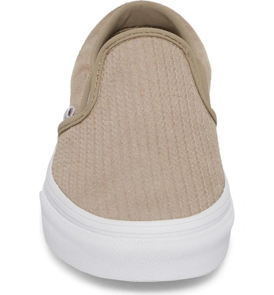 Shop Vans Classic Slip-on Sneaker In Desert Taupe/ Emboss Suede