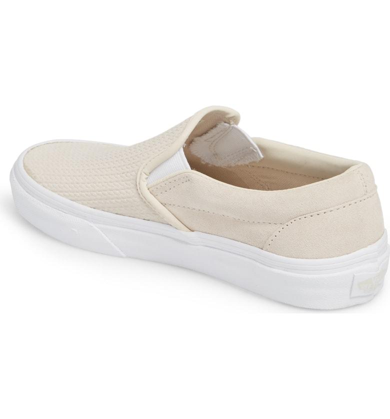 birch true white vans slip on