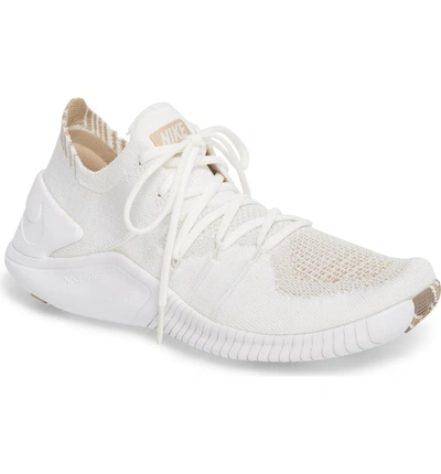 Shop Nike Free Tr Flyknit 3 Training Shoe In White/ White/ Sand