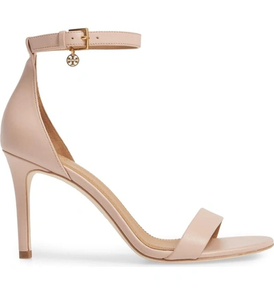 Shop Tory Burch Ellie Ankle Strap Sandal In Sea Shell Pink Leather