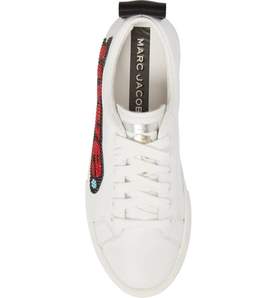 Shop Marc Jacobs Empire Love Embellished Sneaker In White Multi