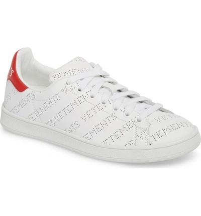 Shop Vetements Perforated Sneaker In White Red