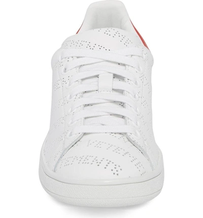 Shop Vetements Perforated Sneaker In White Red