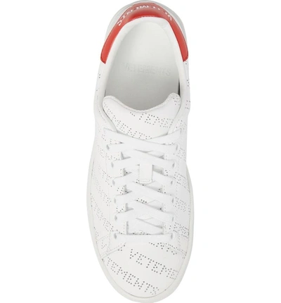 Shop Vetements Perforated Sneaker In White Red