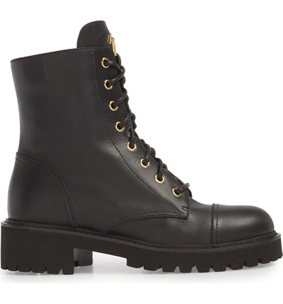 Shop Giuseppe Zanotti Combat Boot In Black