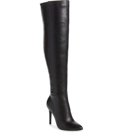 Shop Charles By Charles David Debutante Thigh High Boot In Black Faux Leather
