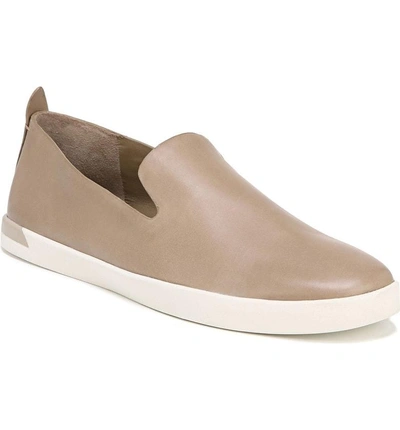 Shop Vince Vero Sneaker In Warm Taupe Matte Leather