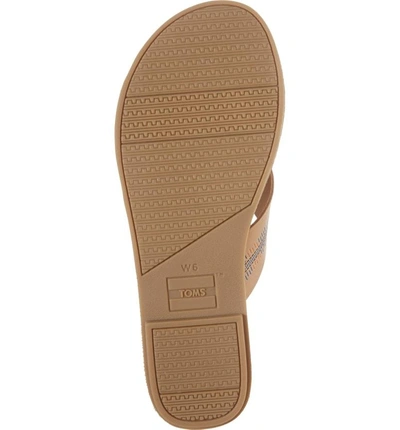 Shop Toms Viv Sandal In Honey Leather/ Embossed