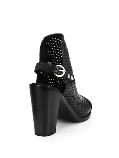 Shop Rag & Bone Wyatt Perforated Leather Sandals In Black