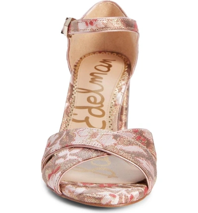 Sam Edelman Orlane Sandal In Dusty Rose Jacquard Fabric | ModeSens