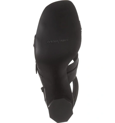 Shop Donald Pliner Edie Sandal In Black Leather