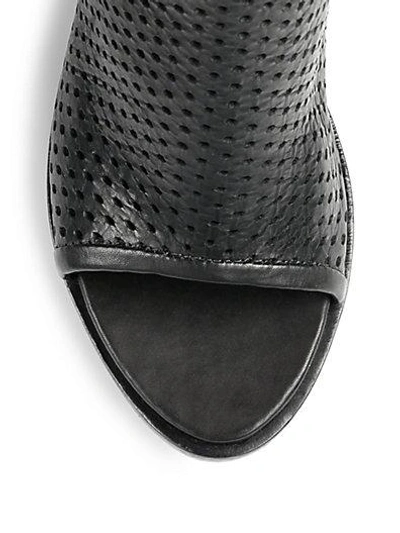 Shop Rag & Bone Wyatt Perforated Leather Sandals In Black