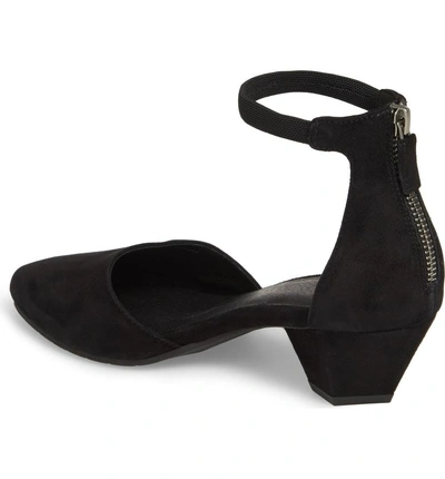 Shop Eileen Fisher Just Open Sided Pump In Black Suede