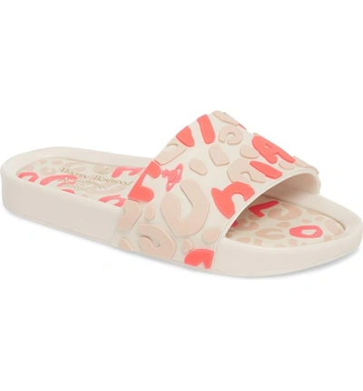 Shop Melissa Beach Iii Slide Sandal In Beige Pink